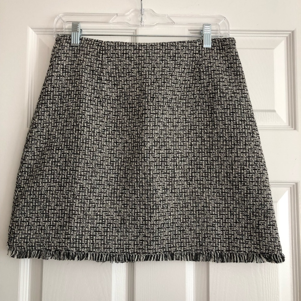 WORN ONCE - MINKPINK - Black and white tweed skirt